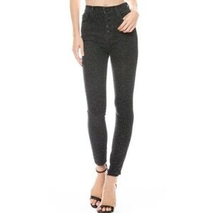 J Brand Lillie High Rise Crop Skinny Jeans Savannah Leopard Print